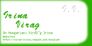 irina virag business card